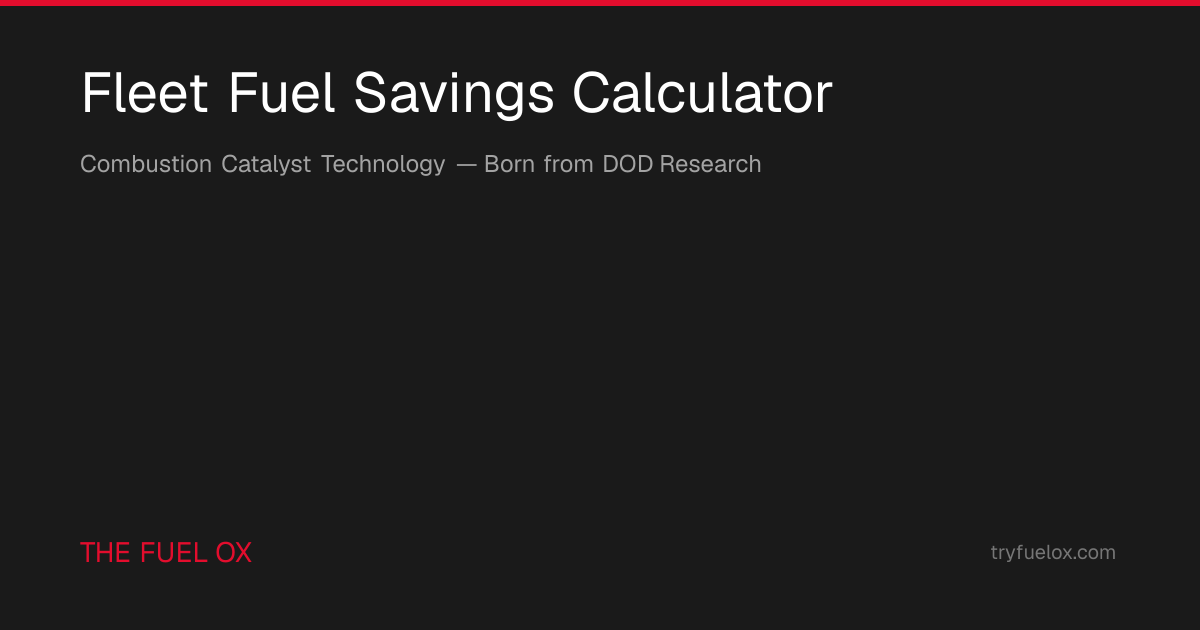 Fleet Fuel Savings Calculator | Fuel Ox